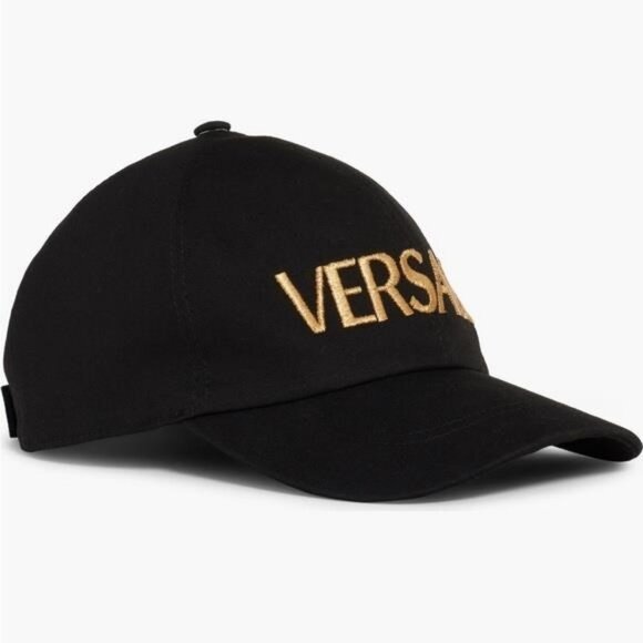 New Authentic Versace Metallic Logo Baseball Cap